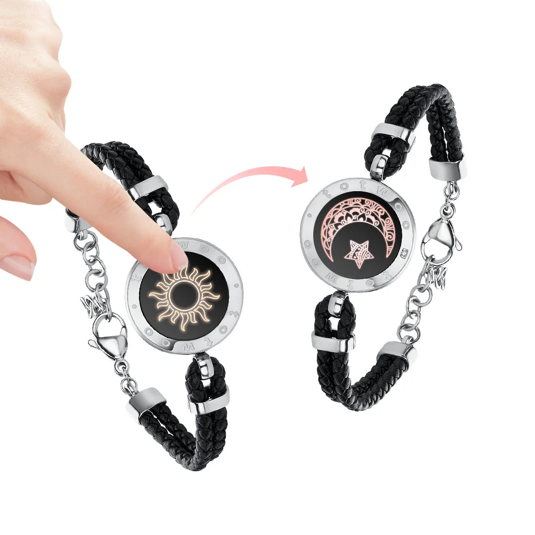 Long Distance Touch Light Up & Vibrate Bracelets